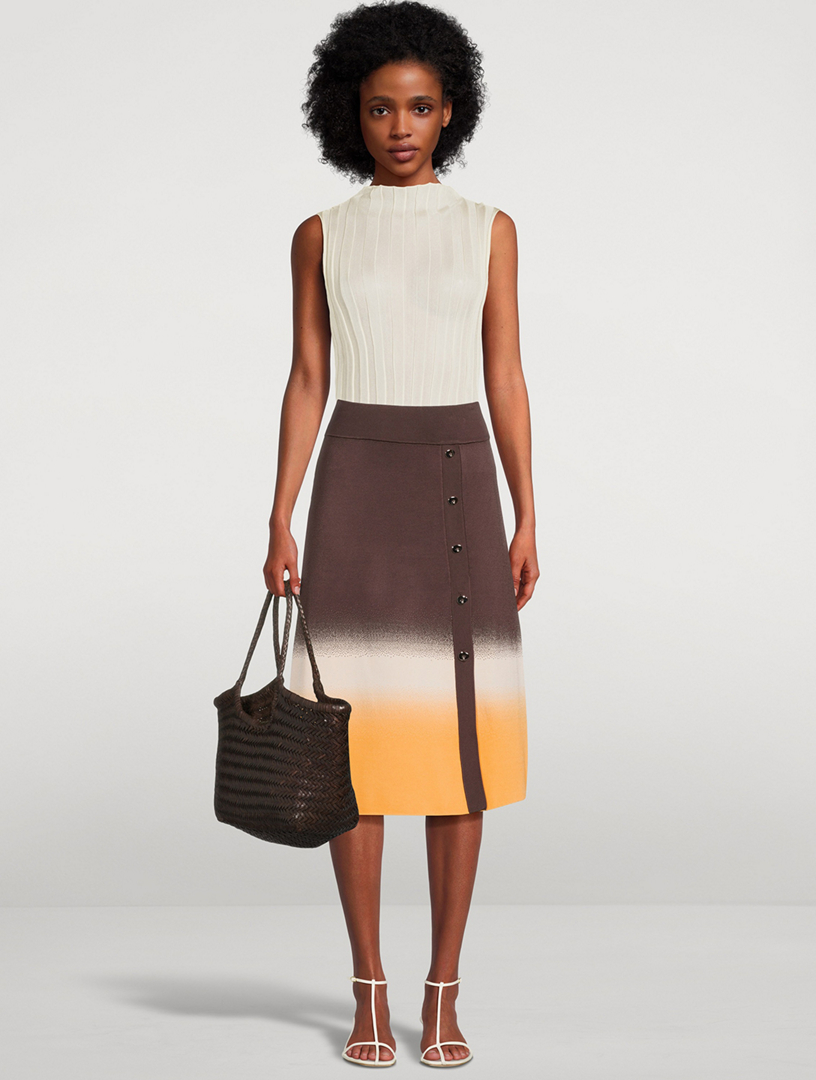 Kafka Gradient A-Line Midi Skirt