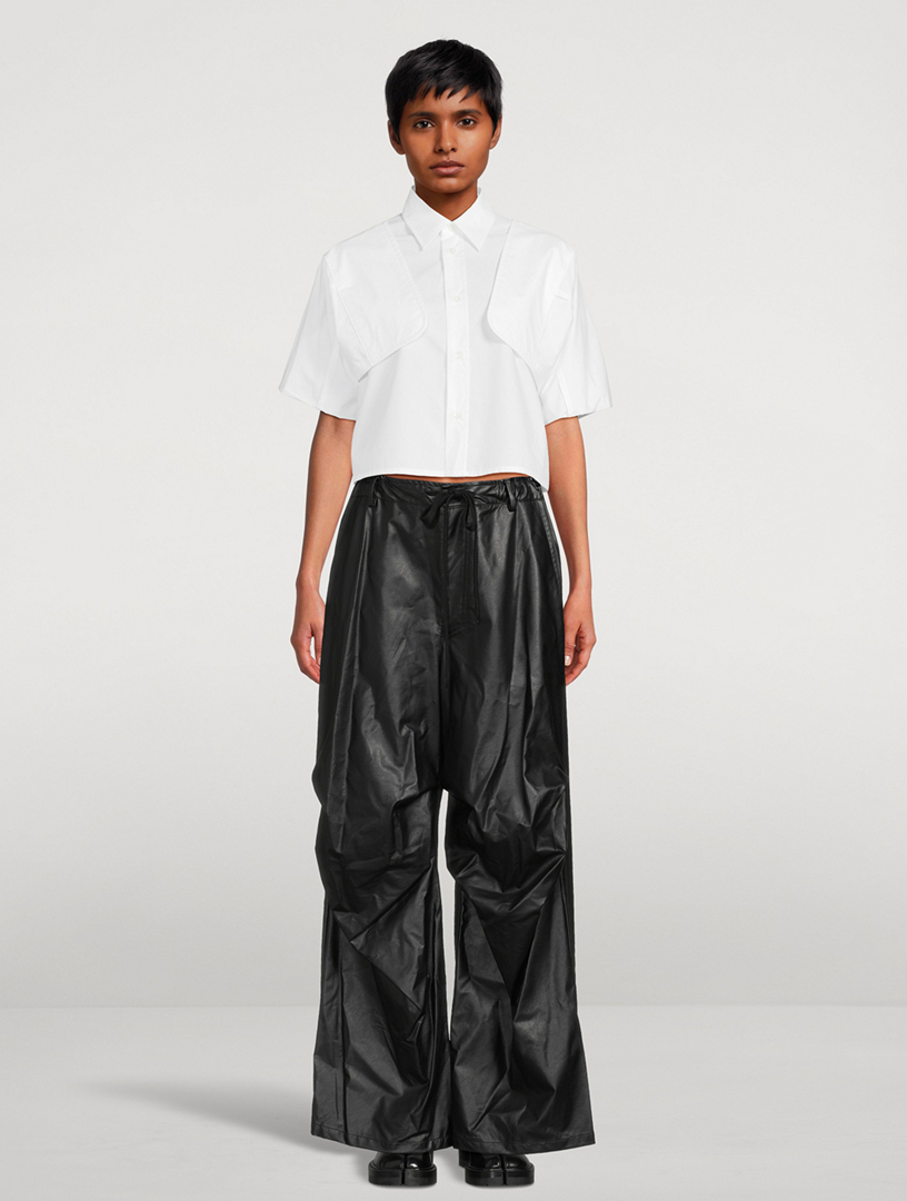 Baggy Faux Leather Pants