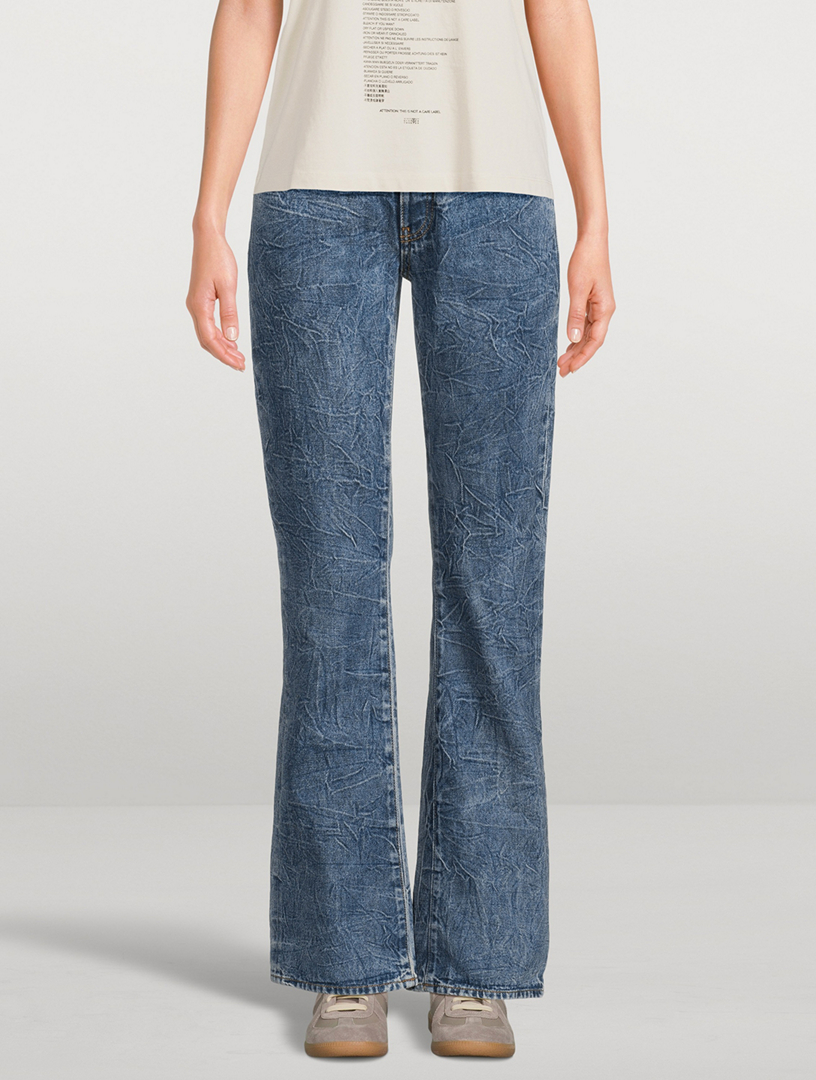 Crinkle Bootcut Jeans