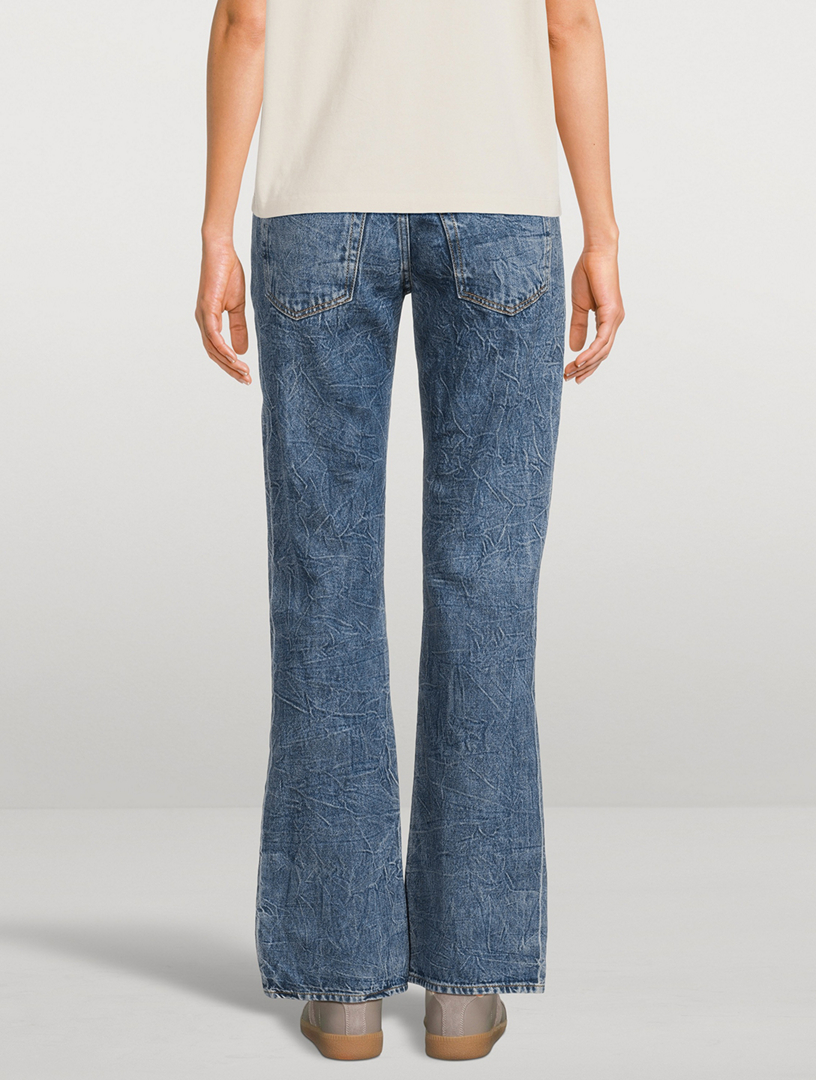 Crinkle Bootcut Jeans
