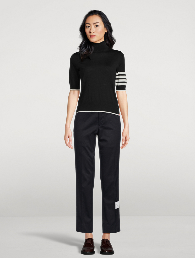 Short-Sleeve Turtleneck Sweater