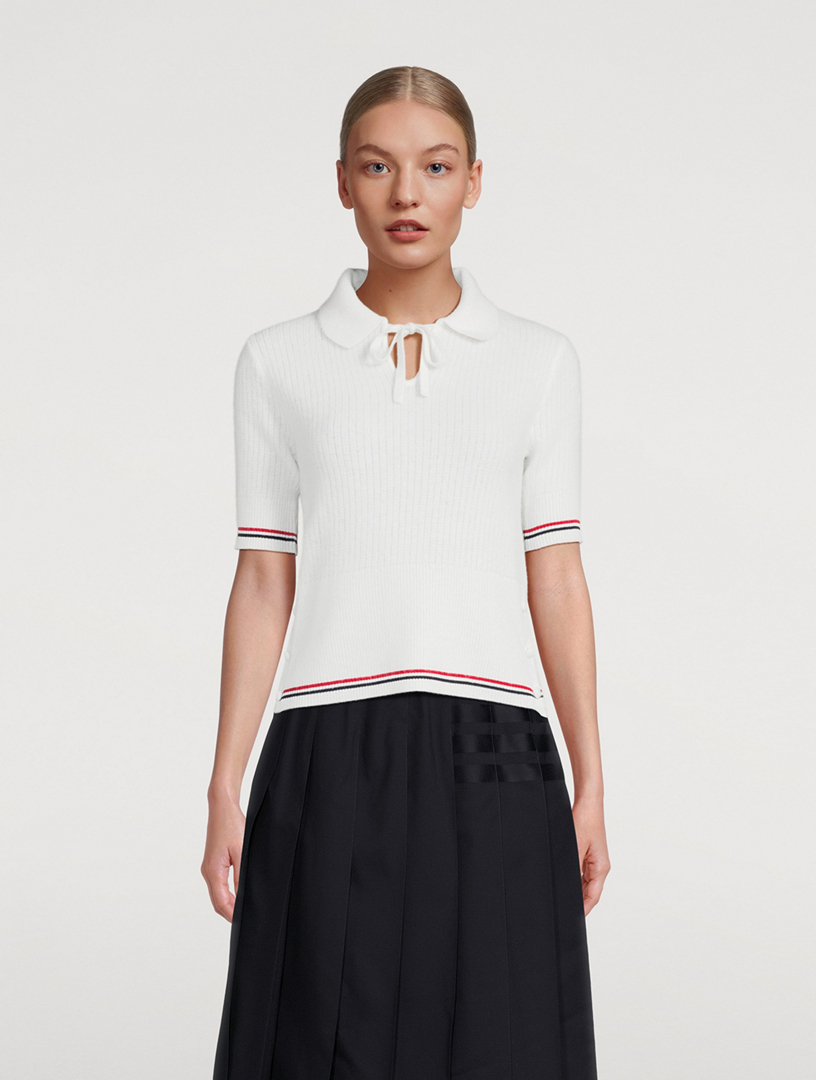 Keyhole Polo Sweater