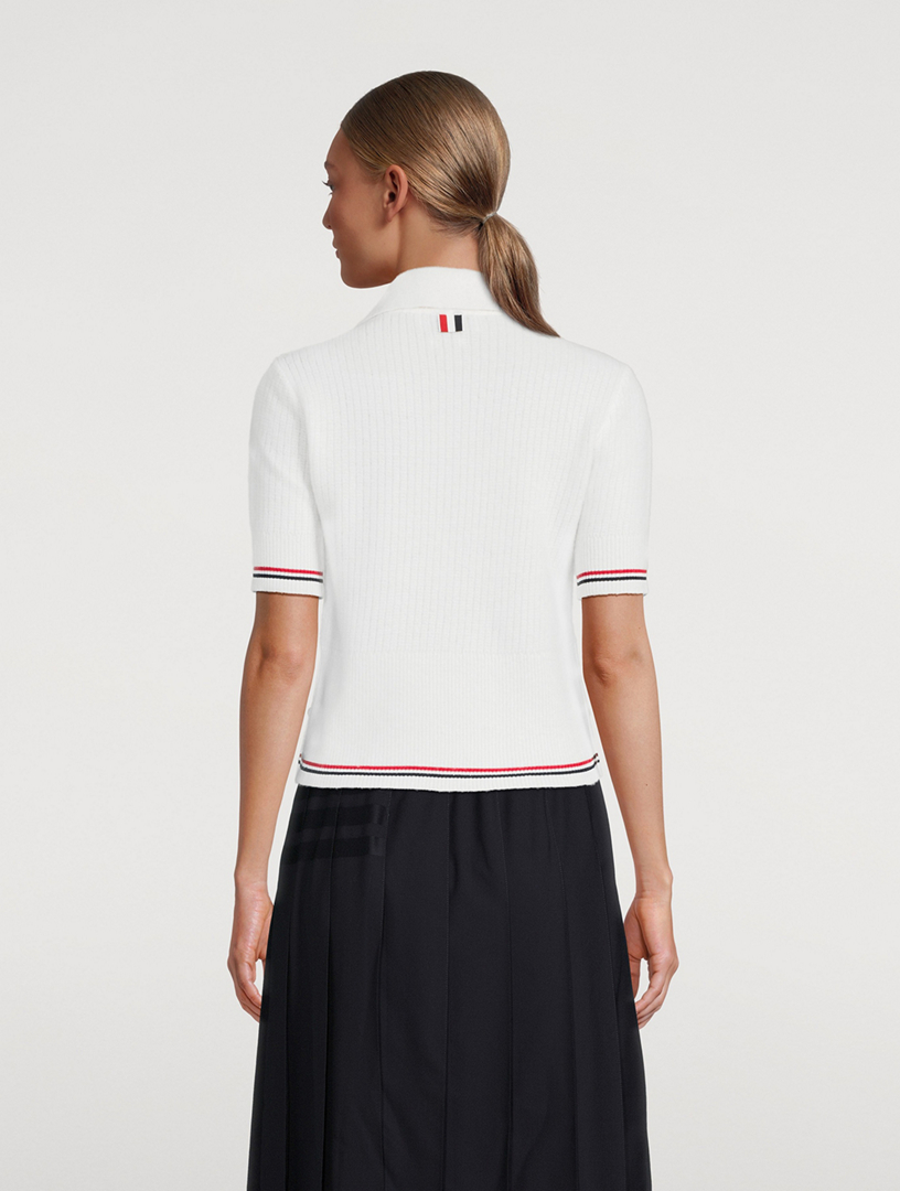 Keyhole Polo Sweater