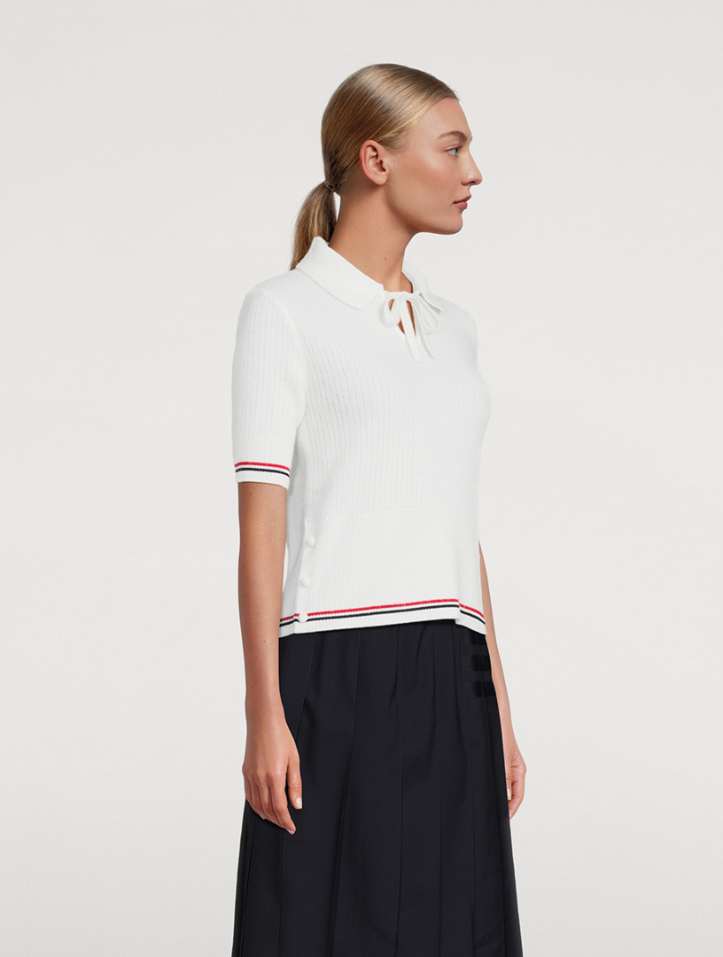 Keyhole Polo Sweater