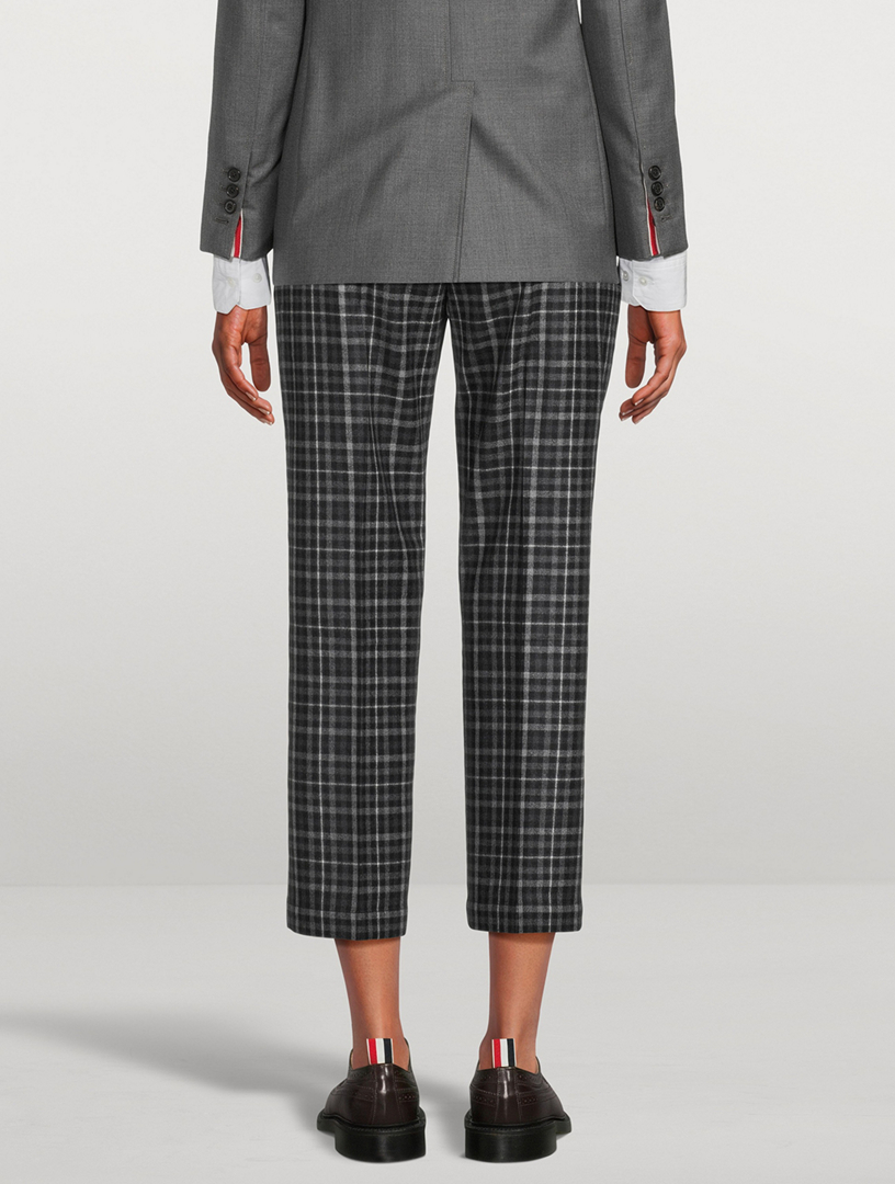 Tartan Wool Flannel Trousers