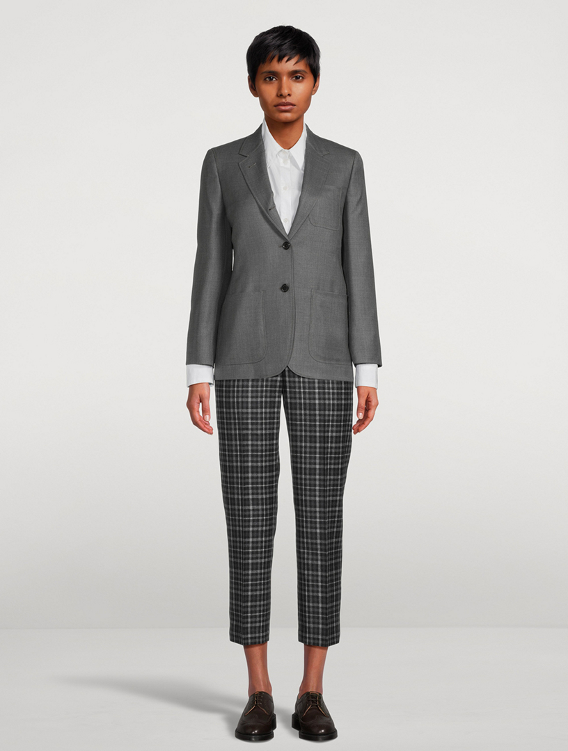 Tartan Wool Flannel Trousers