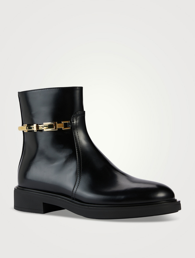 Martine Leather Ankle Boots