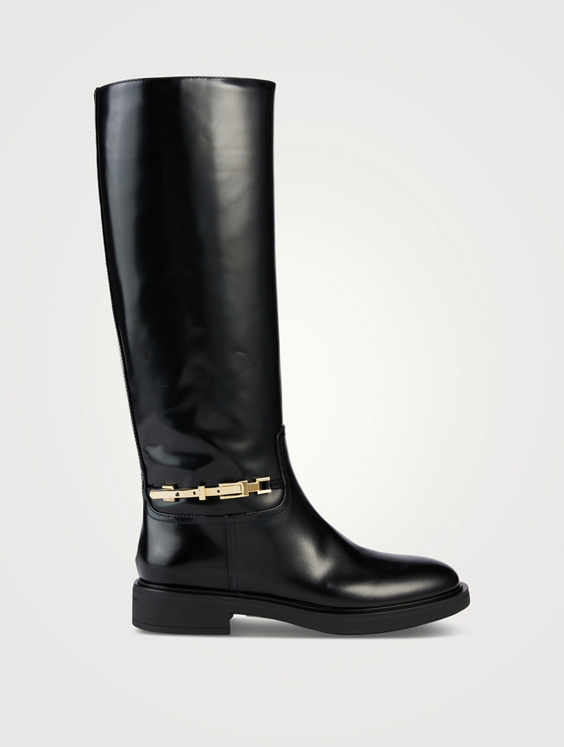 GIANVITO ROSSI Martine Leather Riding Boots Holt Renfrew