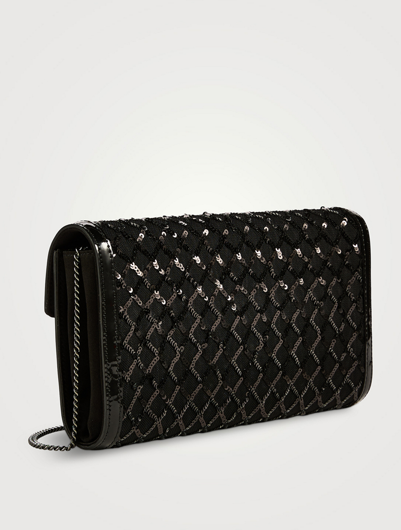 Flower Strass Sequin Clutch