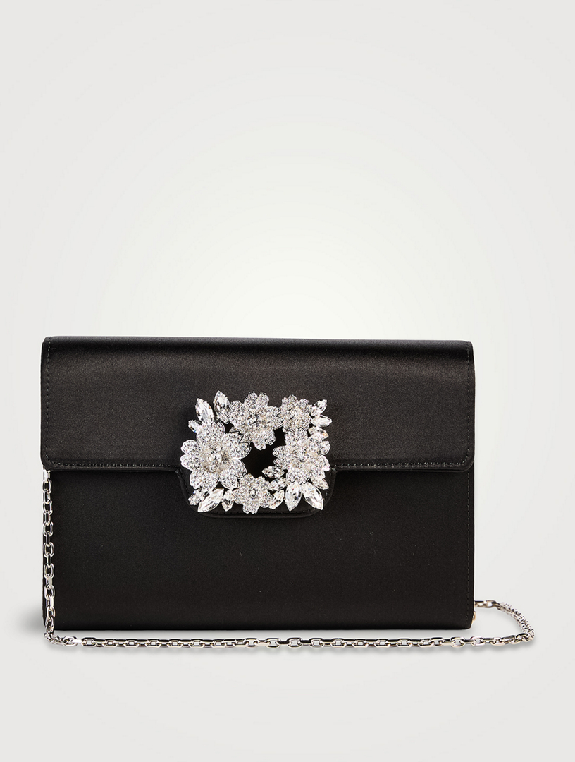 Mini RV Bouquet Strass Satin Clutch