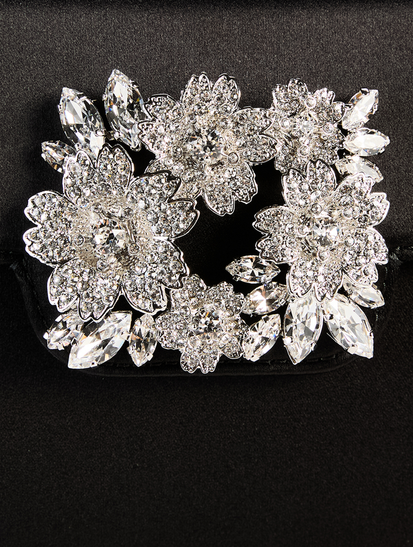 Mini RV Bouquet Strass Satin Clutch