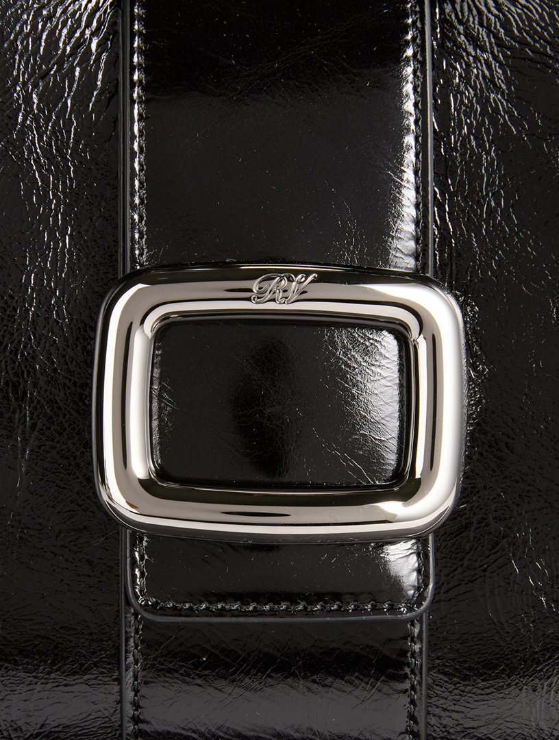 Mini Viv' Choc Patent Leather Tote Bag