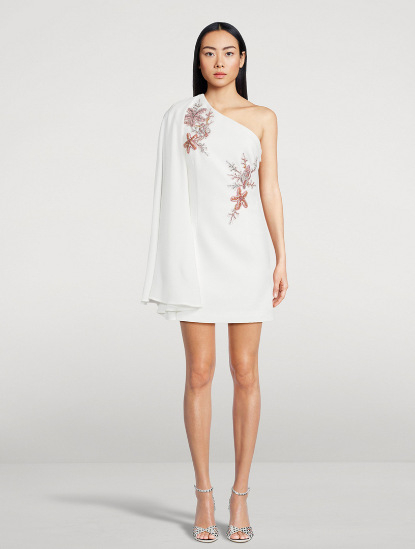 Chantara Embellished One-Shoulder Mini Dress