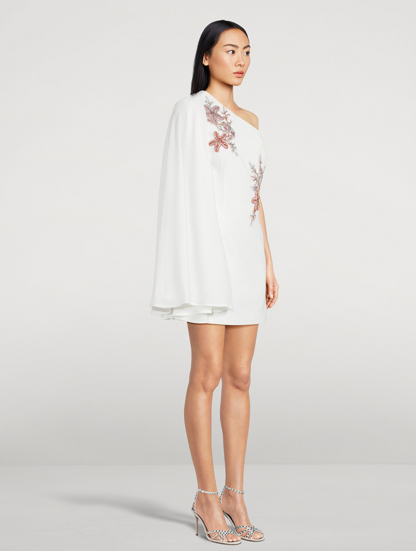 Chantara Embellished One-Shoulder Mini Dress
