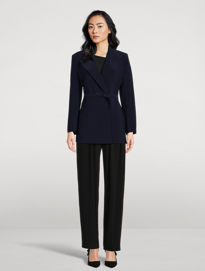 Double-Breasted Belted Jacket