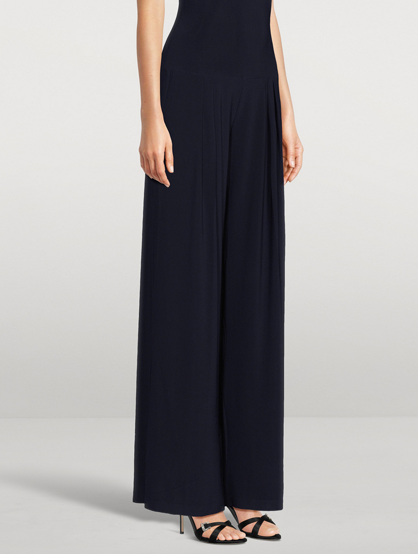 High-Waisted Pleated Trousers