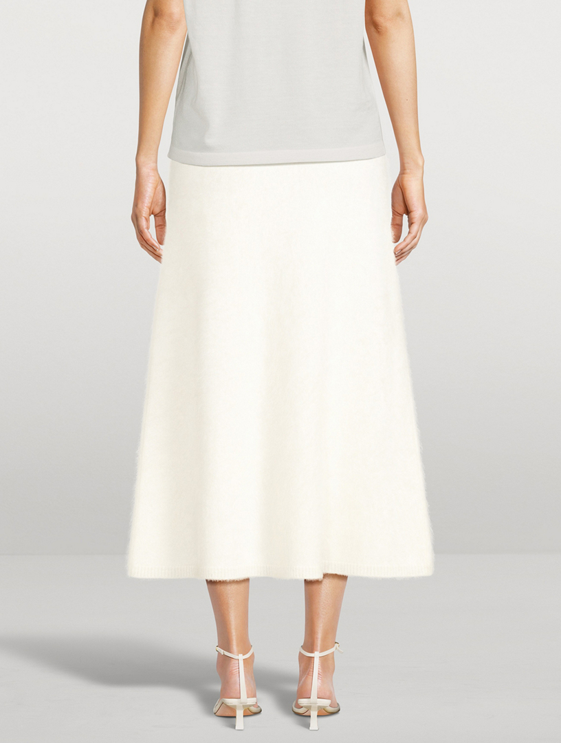 Asta Brushed Cashmere Midi Skirt