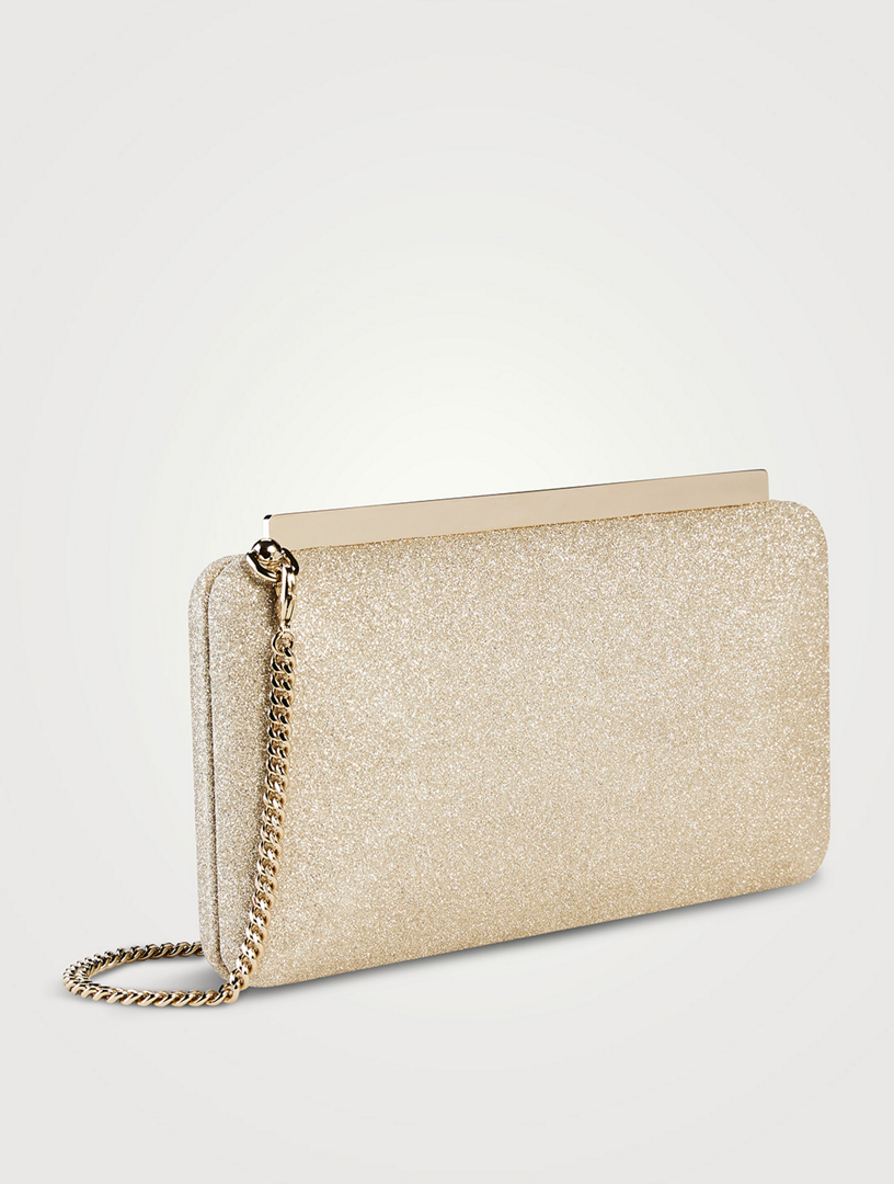 JIMMY CHOO Ellipse Glitter Clutch Holt Renfrew