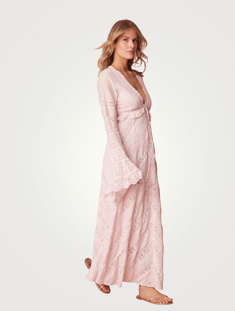 chinese dress ladies Stolen Stores Lace Swan Slip Maxi Dress in White