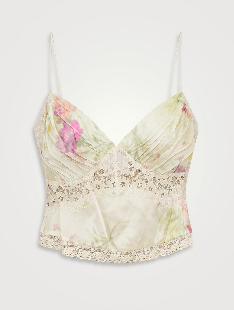 Spritely Satin Cami Floral Print