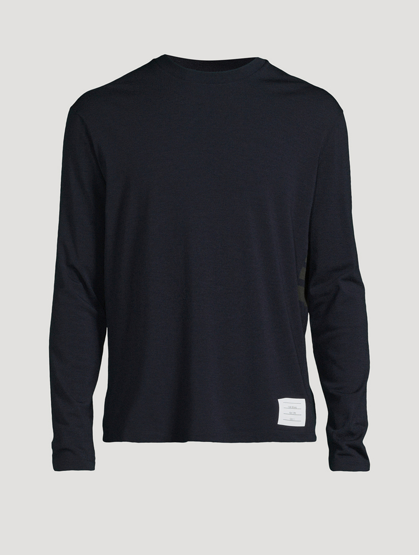 Stretch Wool Four-Bar Sweater