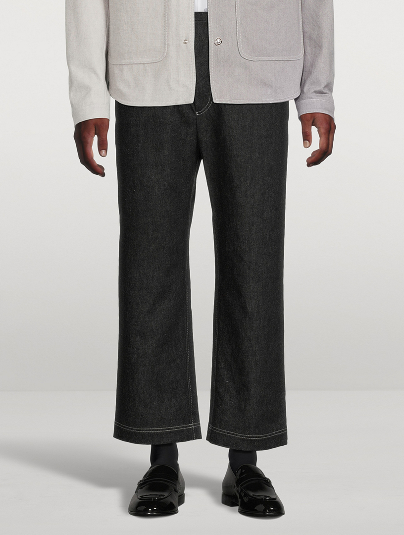 Unconstructed Straight-Leg Pants