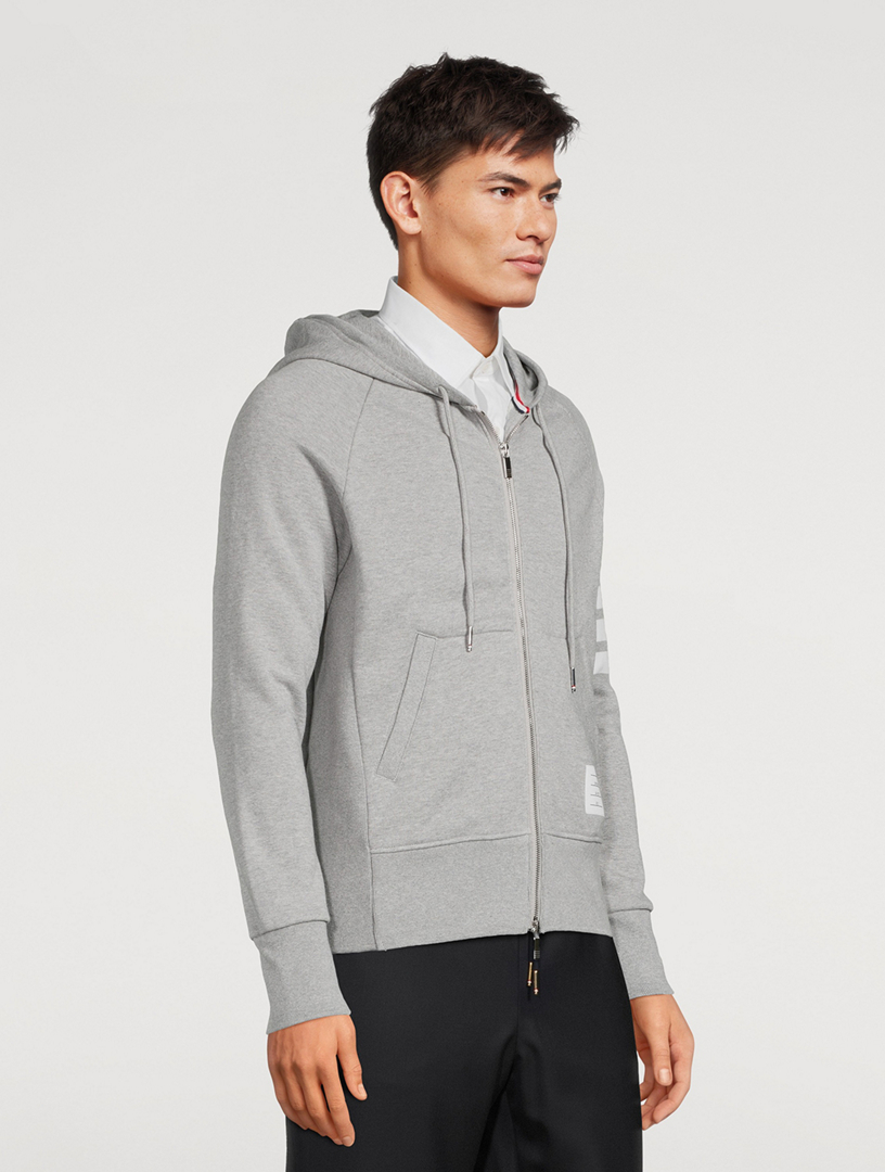 THOM BROWNE 4 bars zip up hoodie 送料関税込み Thom Browne 4-Bar zip-up Hoodie | Grey | FARFETCH CA