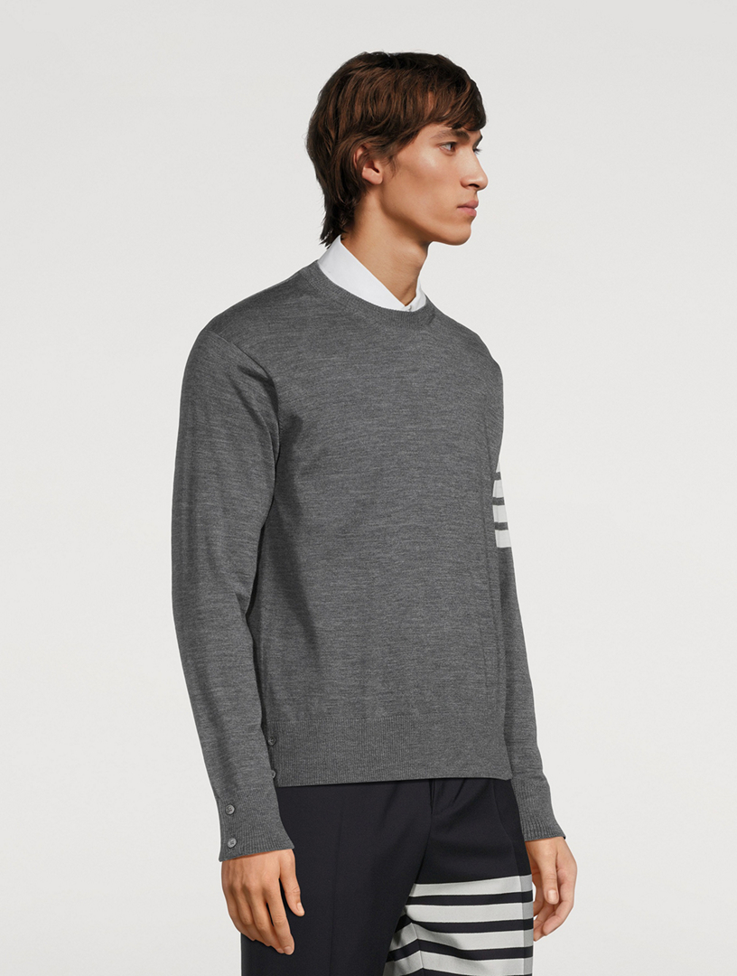 THOM BROWNE Wool Crewneck Sweater Holt Renfrew