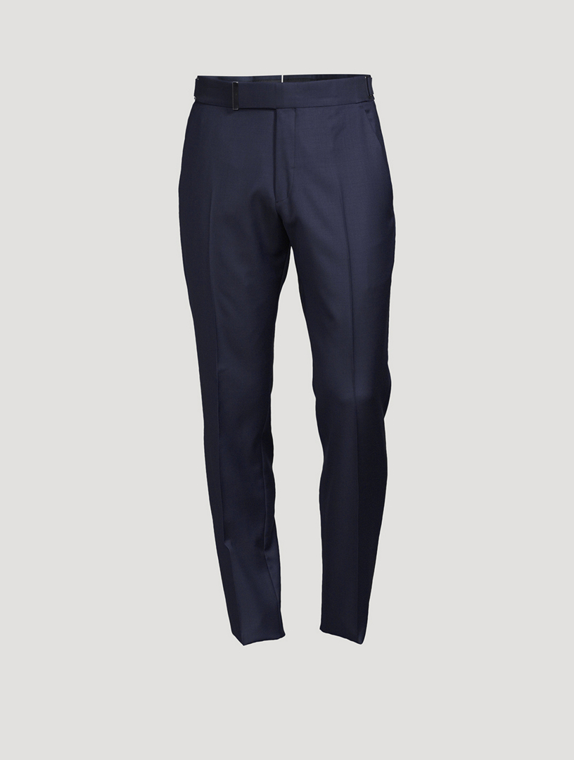 Atticus Wool Sharkskin Slim-Fit Pants