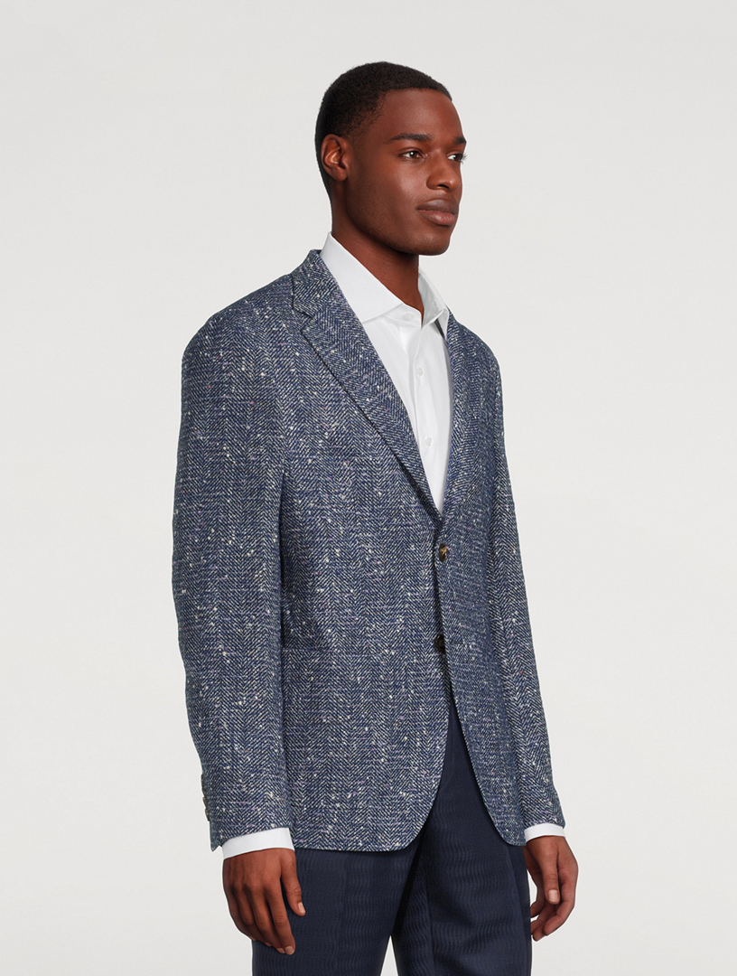 Wool-Blend Blazer Jacket