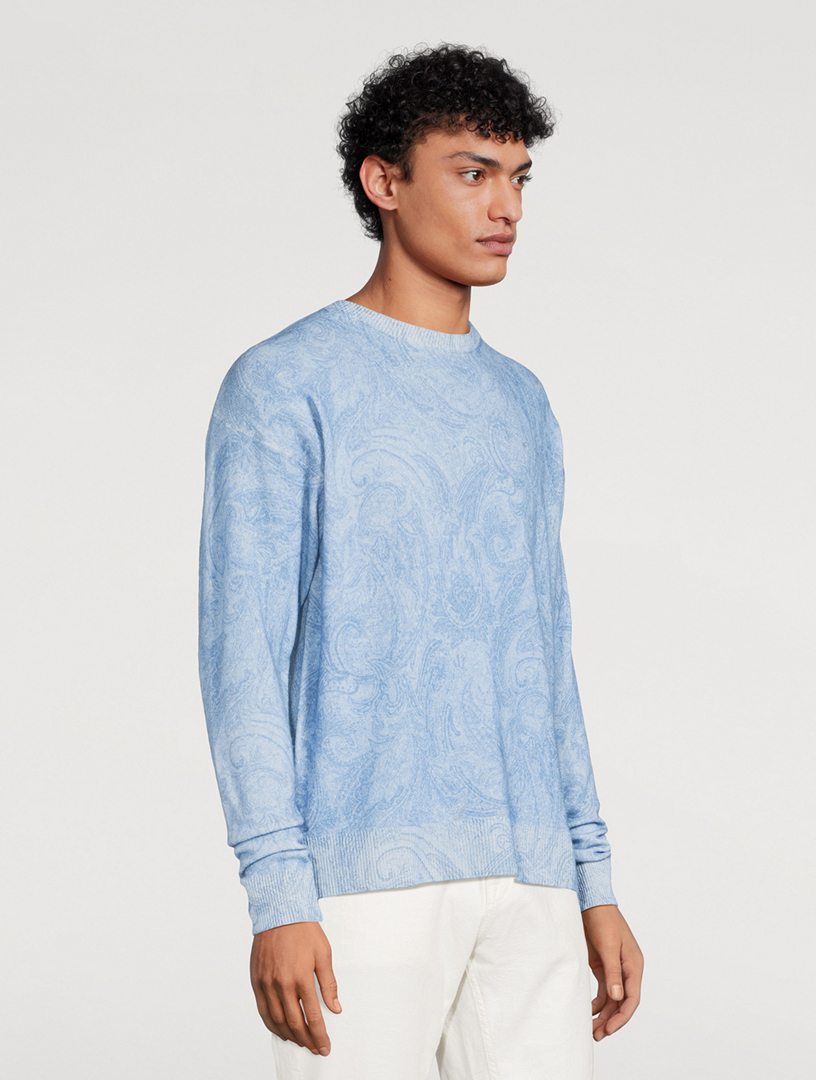 Blue long sleeve sweater sale