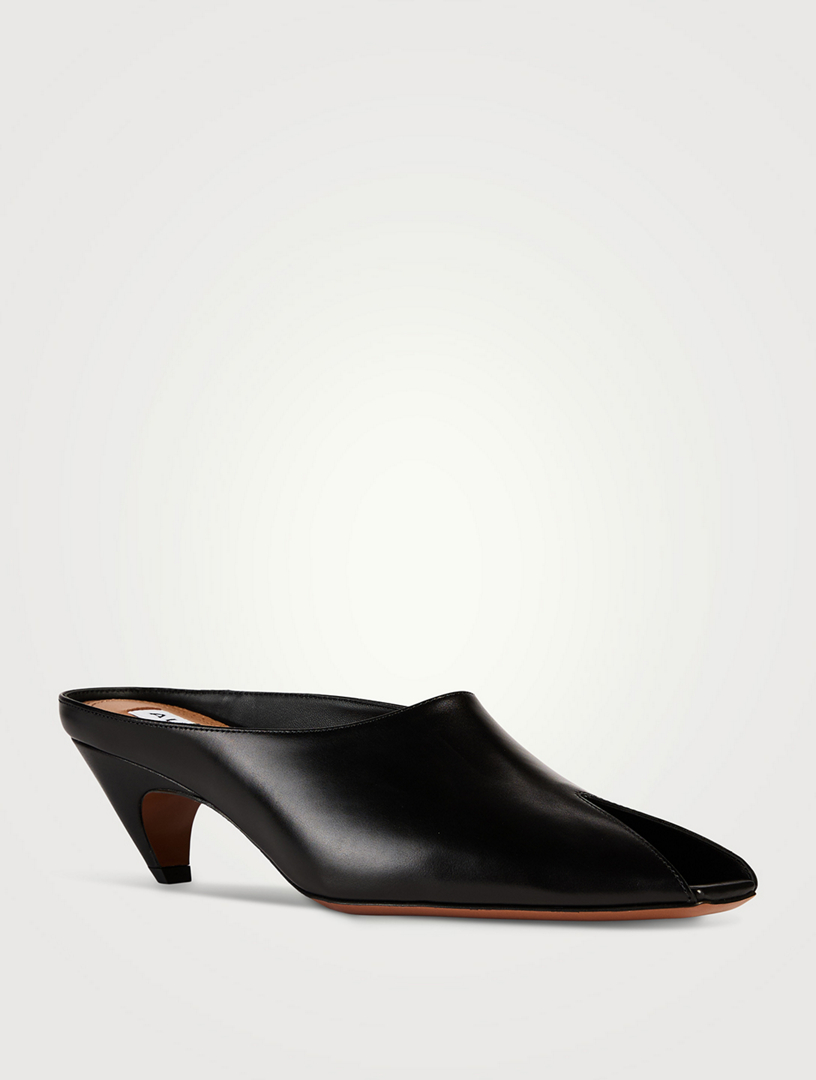 Spike Leather Mules