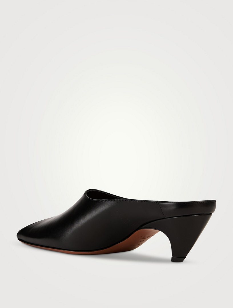 Spike Leather Mules