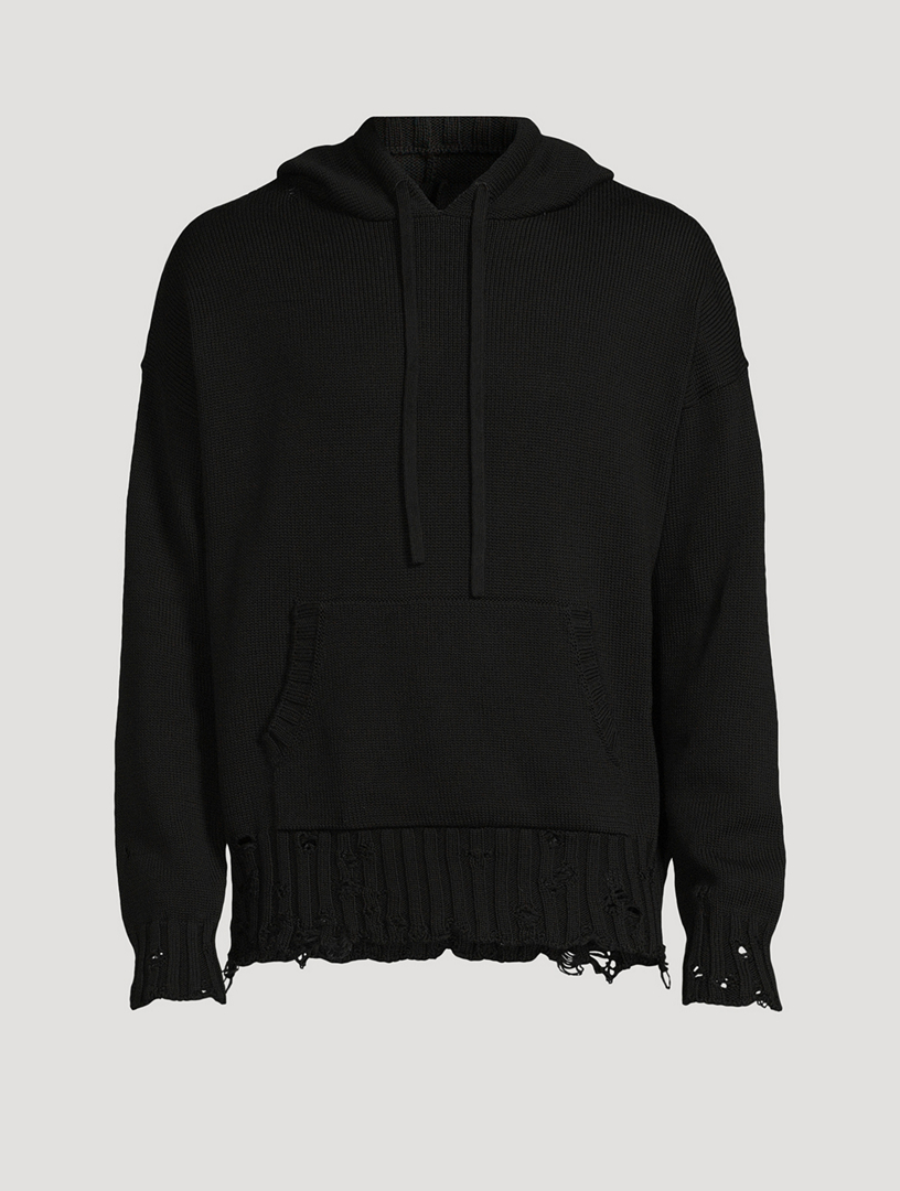 パーカー・フーディ Marni Hooded Broken Knit hoodie MARNI Distressed Knit Hoodie | Holt Renfrew