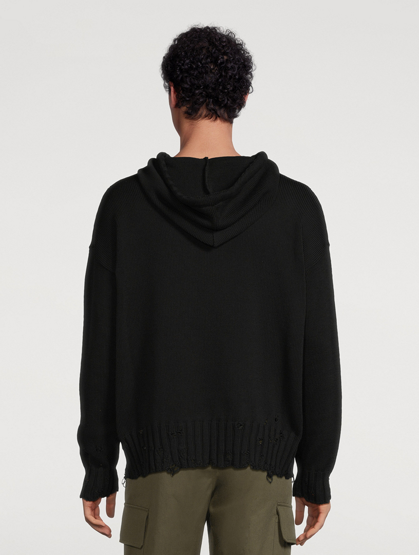パーカー・フーディ Marni Hooded Broken Knit hoodie MARNI Distressed Knit Hoodie | Holt Renfrew