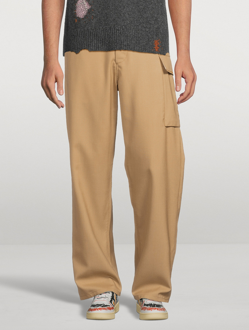 Wool-Blend Cargo Pants