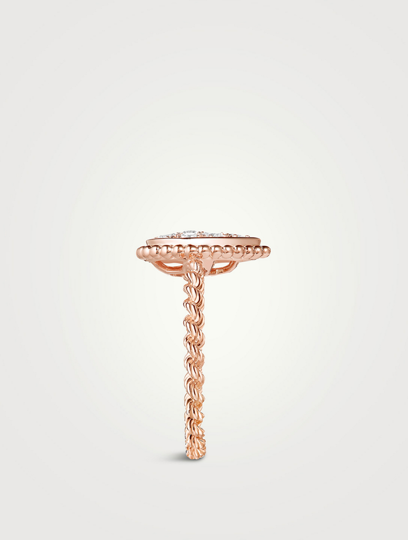 S Motif Serpent Bohème 18K Rose Gold Ring With Diamonds