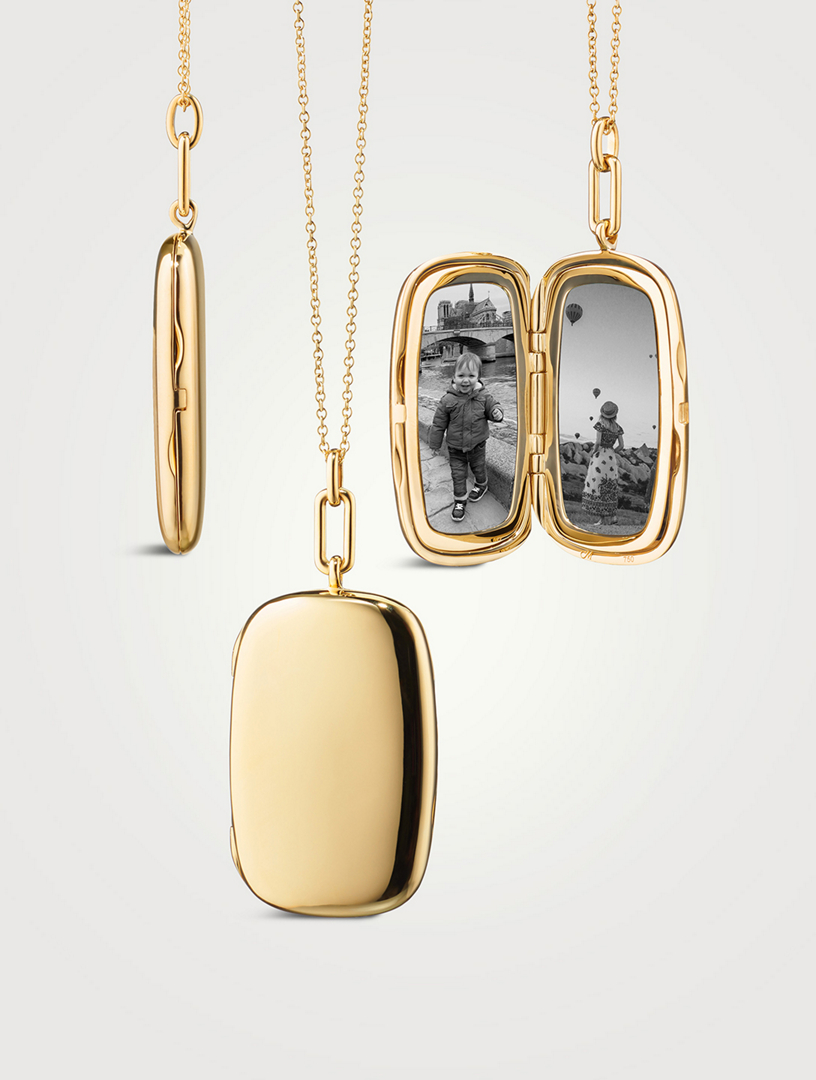 Finn 18K Gold Locket Necklace