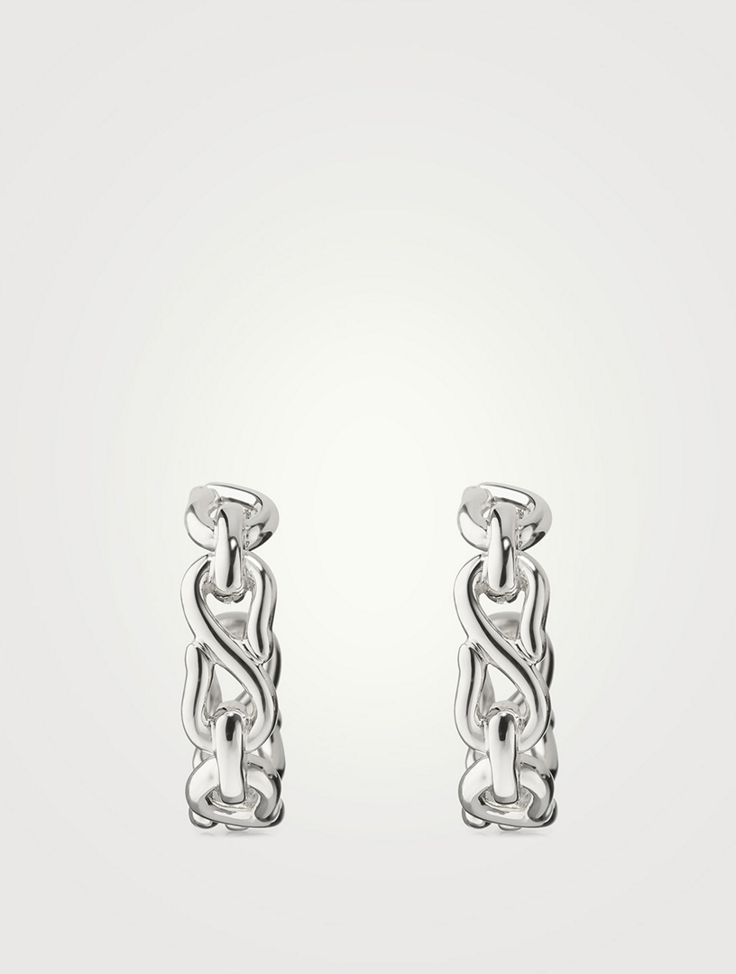 Infinity Silver Hoop Earrings