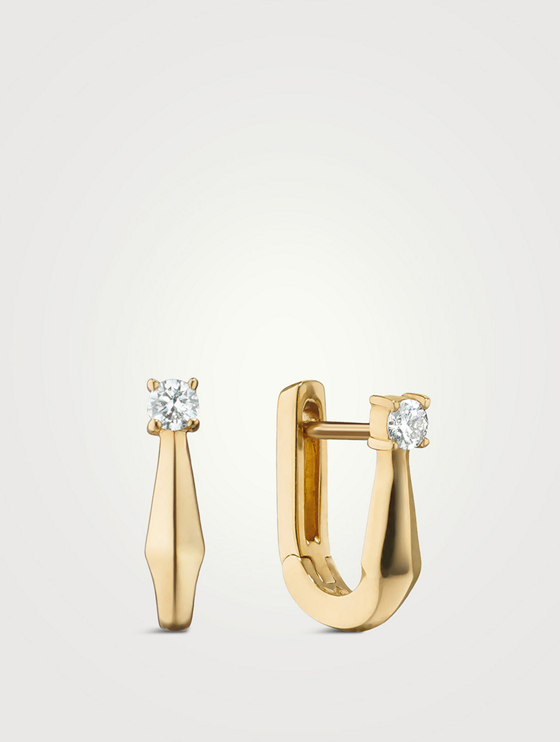 Points North 18K Gold Earrings With Diamonds