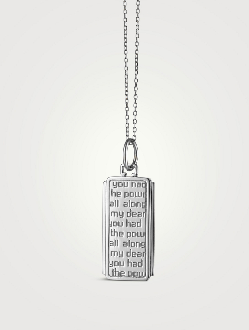 Dorothy Silver Medallion Charm Necklace