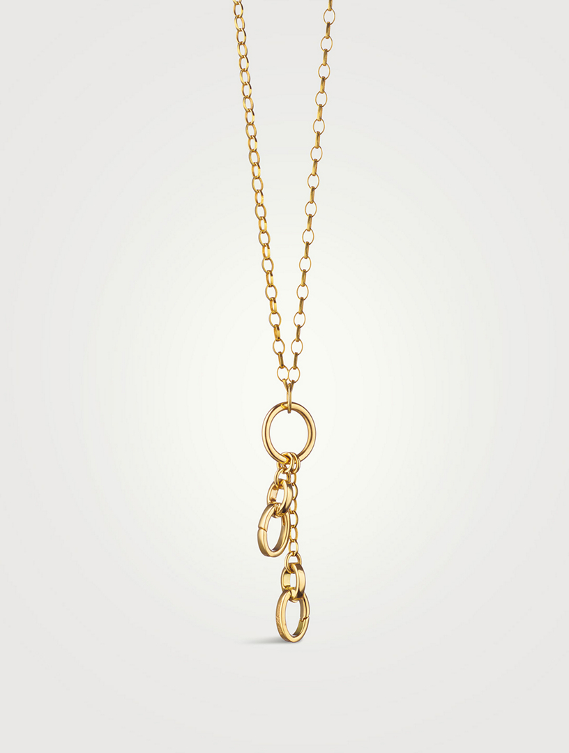 Design Your Own Small 18K Gold Link Charm Chain Necklace