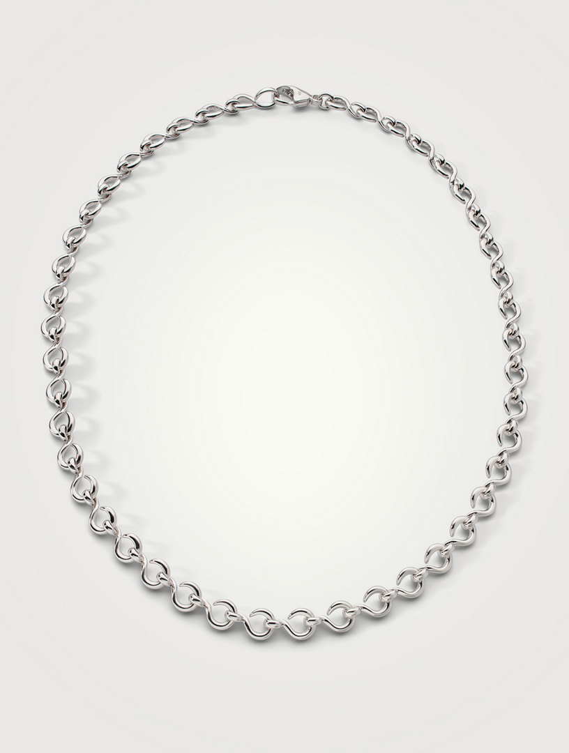 Petite The Twist Silver Infinity Necklace