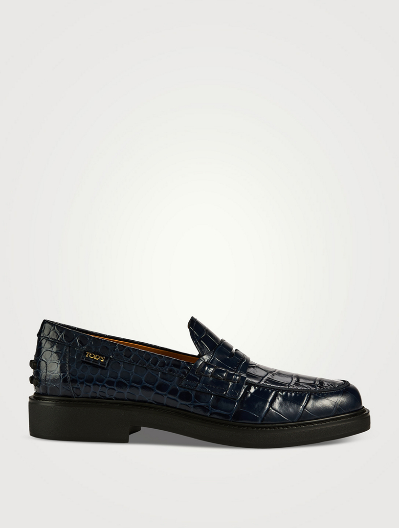 Croc penny loafers hot sale