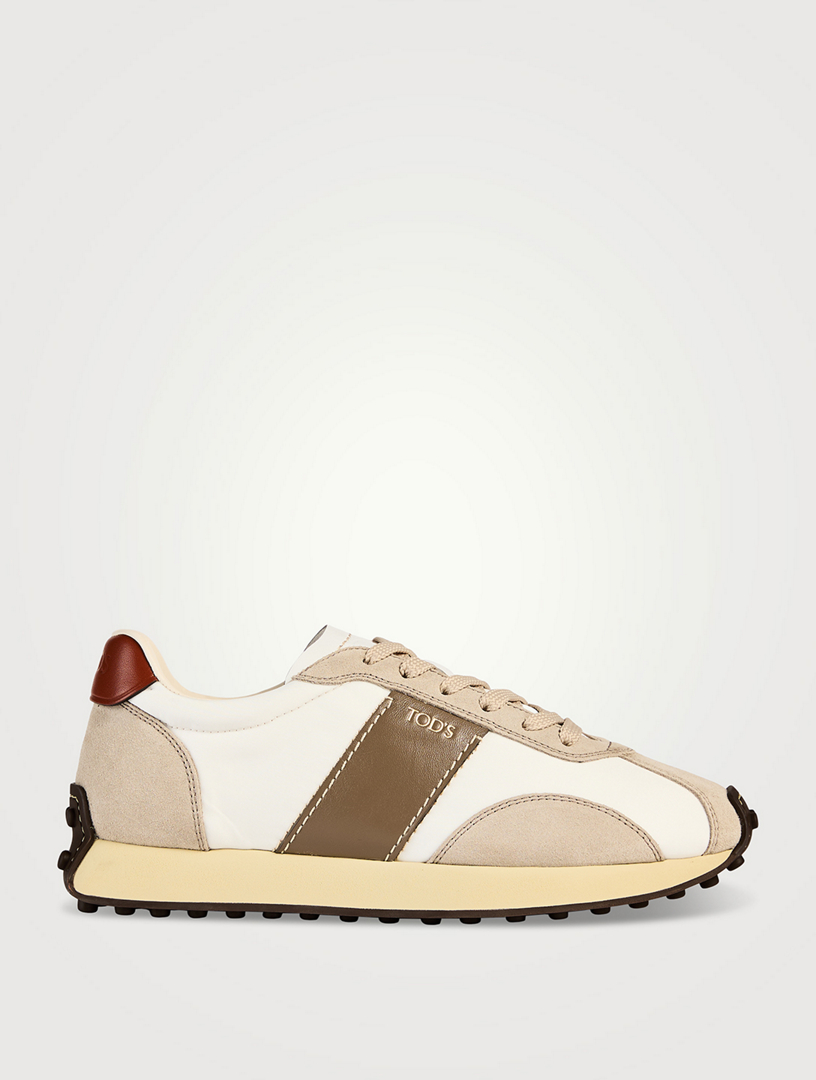 Suede And Neoprene Sneakers