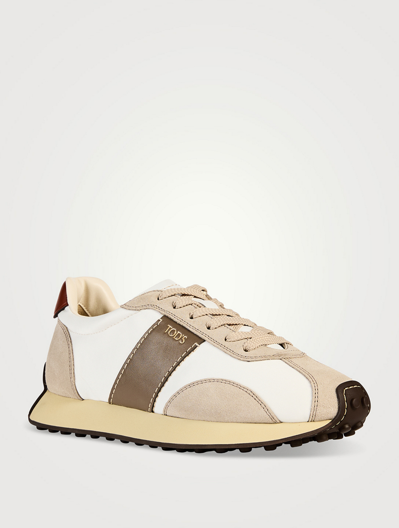 Suede And Neoprene Sneakers