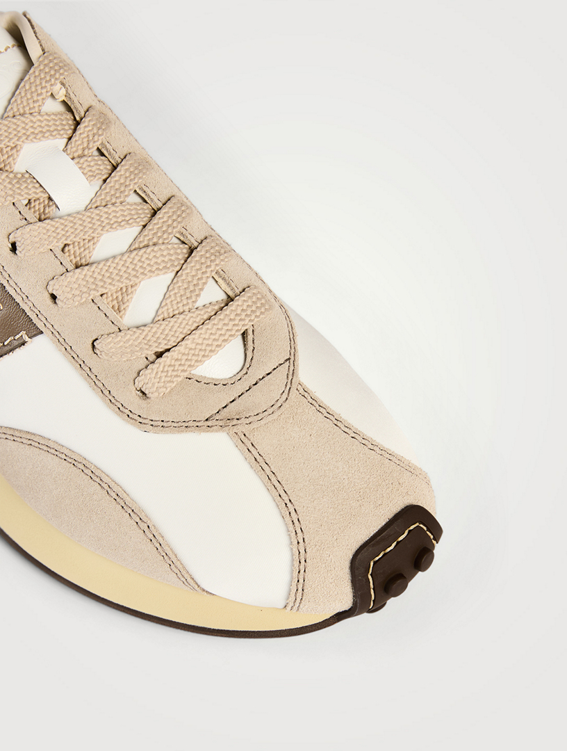 Suede And Neoprene Sneakers