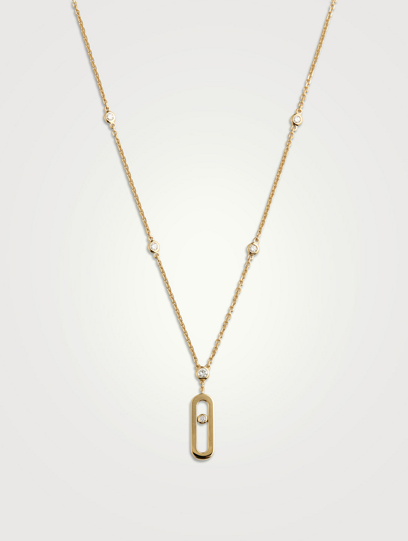 Move Uno 18K Gold Necklace With Diamonds