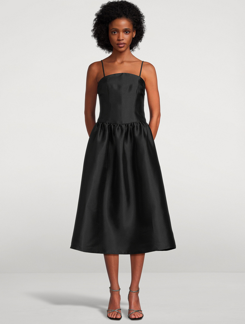 Taffeta Midi Dress