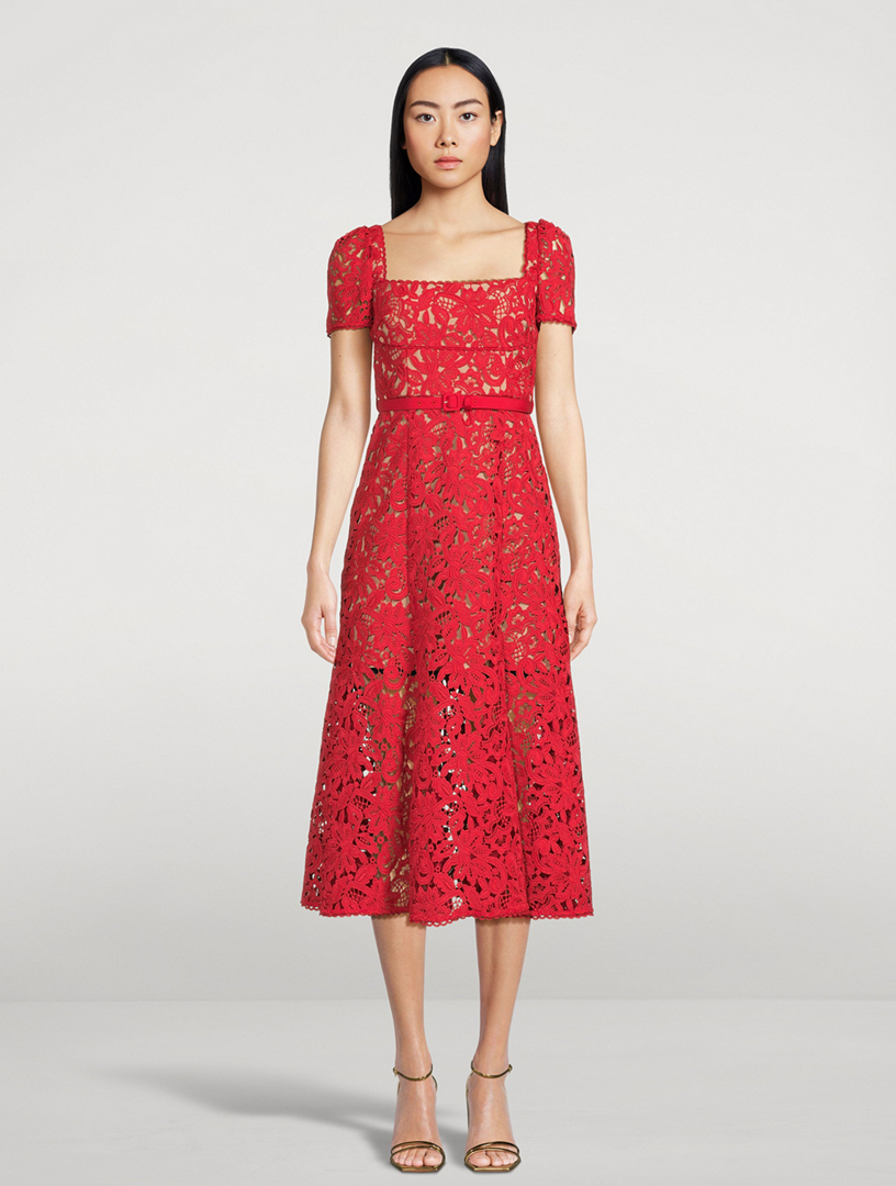 Self portrait lace midi dress online